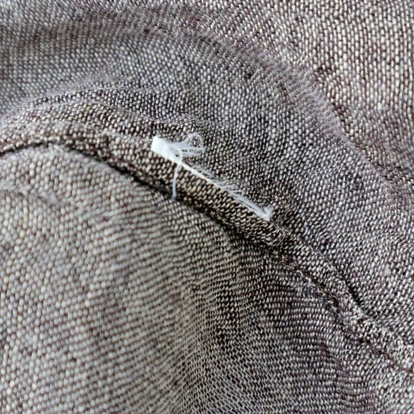 Eileen Fisher Size S Woven Linen Button Down Blouse Brown - Picture 10 of 10